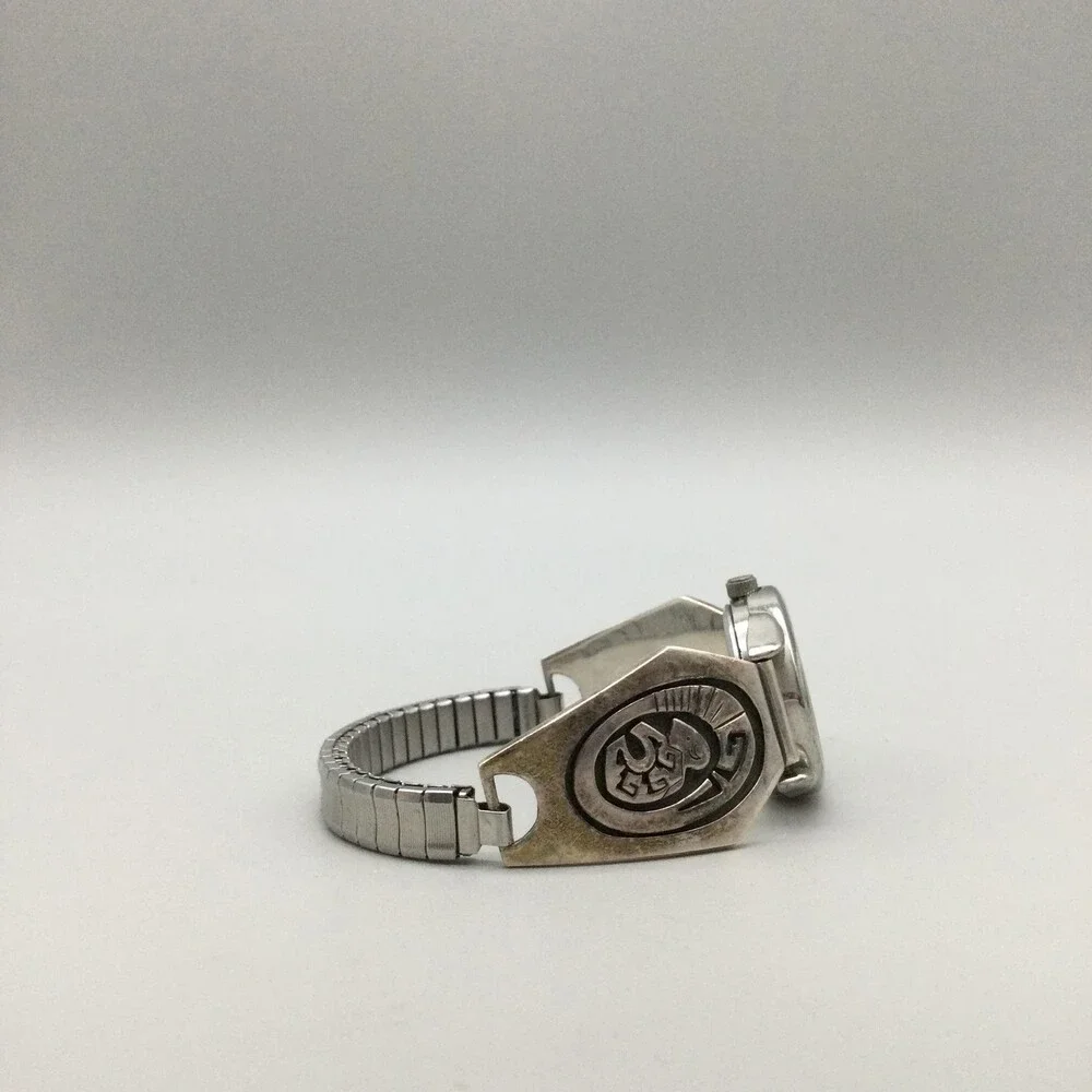 Vintage Native American Navajo Watch Tips Womens 24mm Sign Calvin Peterson